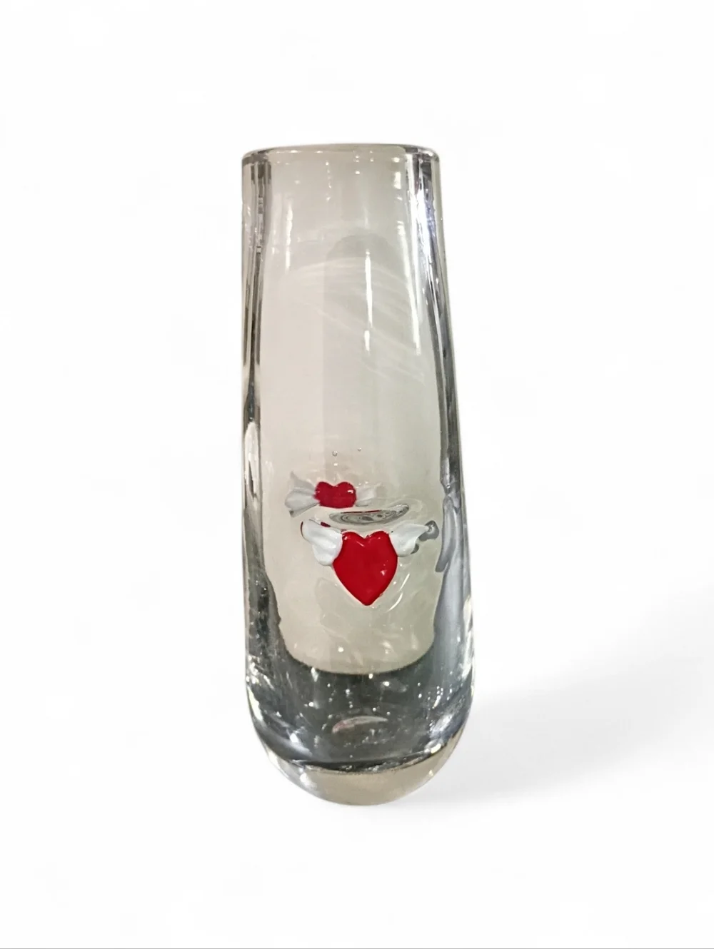 World Market Charm Heart ❤️ Glass Drinkware Collection Icon Champagne Flute Vase